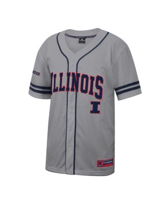 Men's Gray Illinois Fighting Illini Free Spirited Baseball Jersey