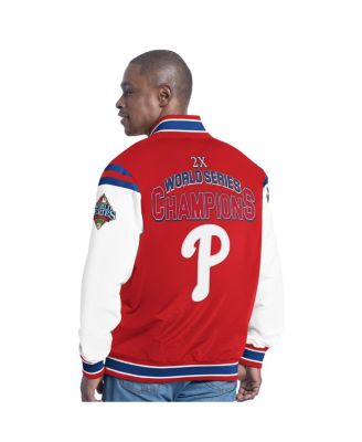 Men's Red Philadelphia Phillies Recruit Commemorative Full-Snap Varsity Jacket