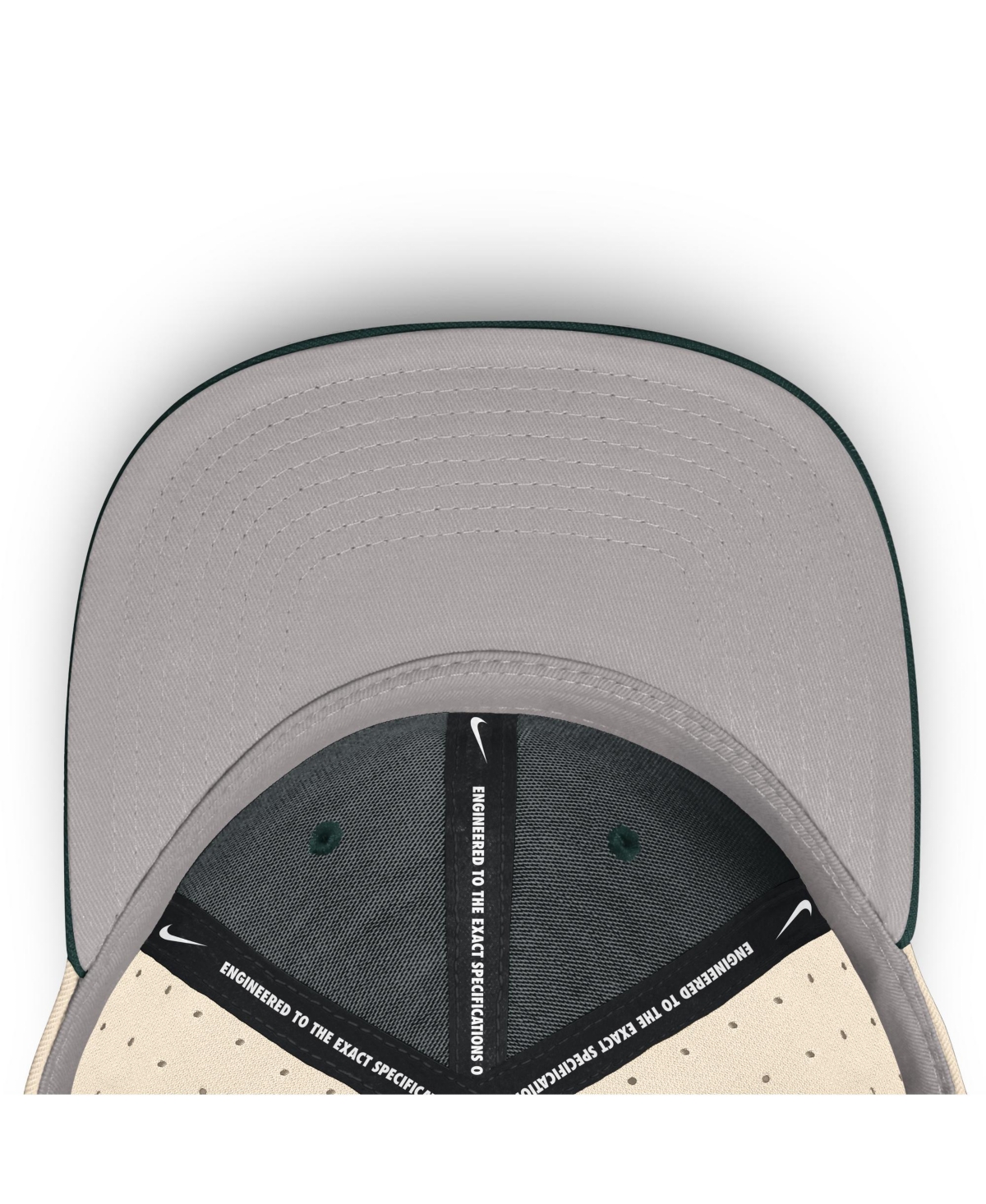 Nike Men's Natural Michigan State Spartans On-field Dugout True Performance Fitted Hat In Natural