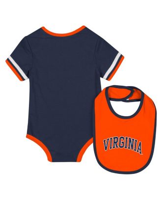 Baby Boys and Girls 2-Piece Navy Virginia Cavaliers Bodysuit and Bib Set