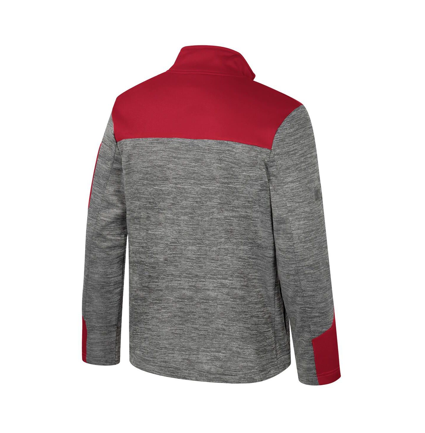 Мужская куртка Colosseum Gray/Cardinal Arkansas Razorbacks Guard Full-Zip — фото 2