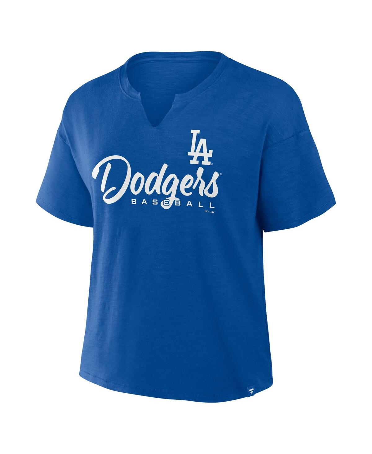 Fanatics Women's Royal Los Angeles Dodgers Fan Fave Stadium Slub T-shirt In Royal