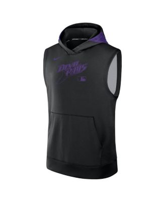 Men's Black Tampa Bay Rays Authentic Collection Performance Sleeveless Pullover Hoodie