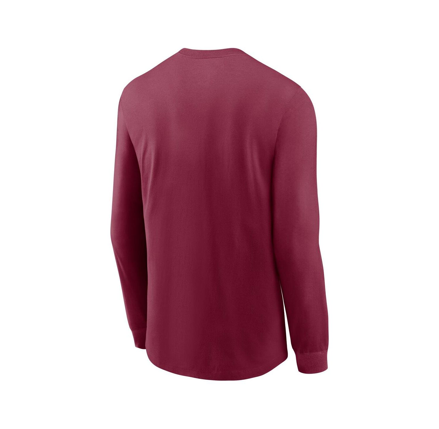 Men's Garnet Florida State Seminoles Essential Baseball Arch Long Sleeve T-Shirt