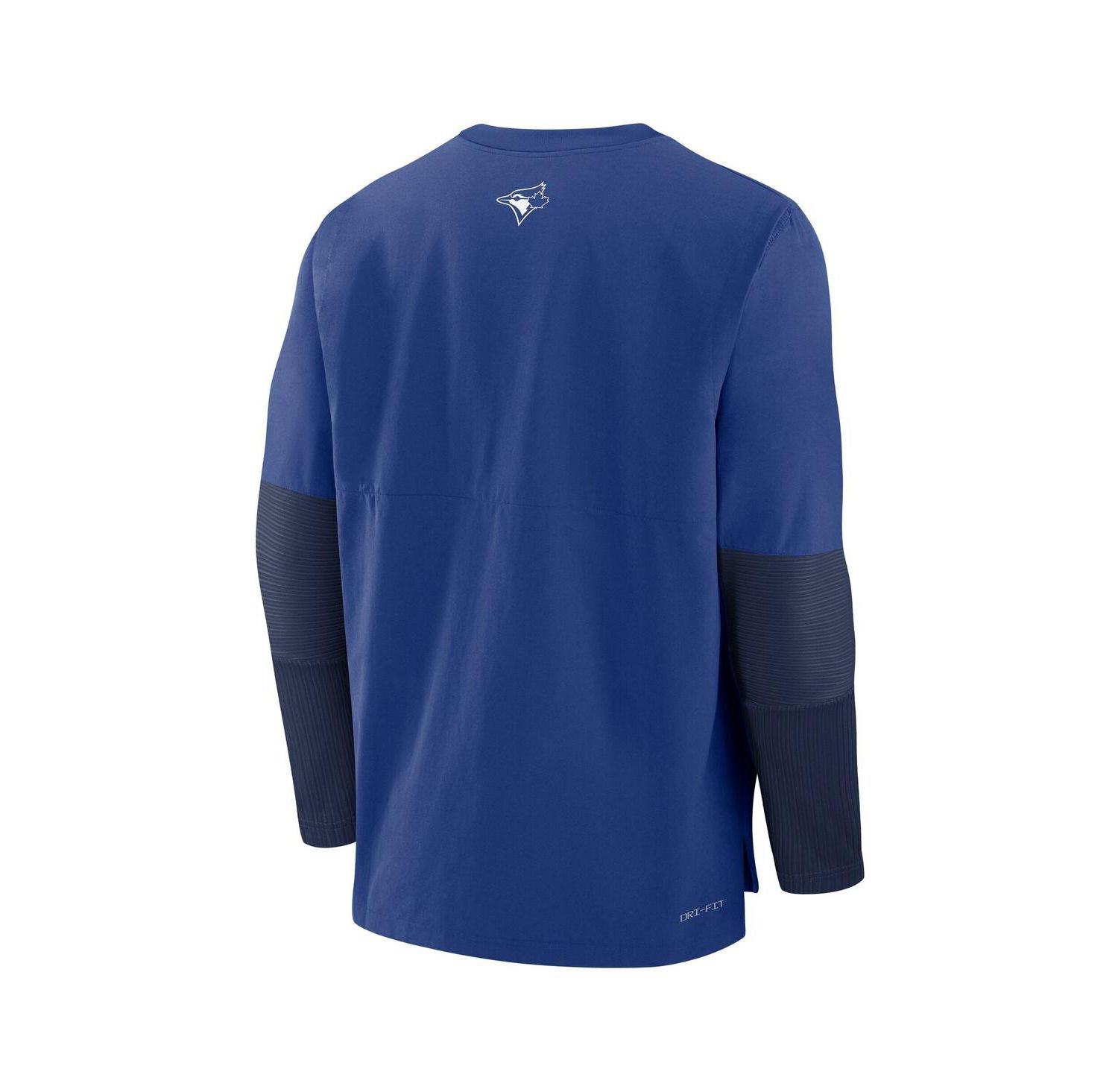 Men's Royal/Navy Toronto Blue Jays Authentic Collection Lightweight Player Tri-Blend Performance Pullover Sweatshirt