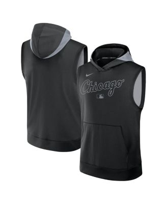 Nike - Men's Black Chicago White Sox Authentic Collection Performance Sleeveless Pullover Hoodie