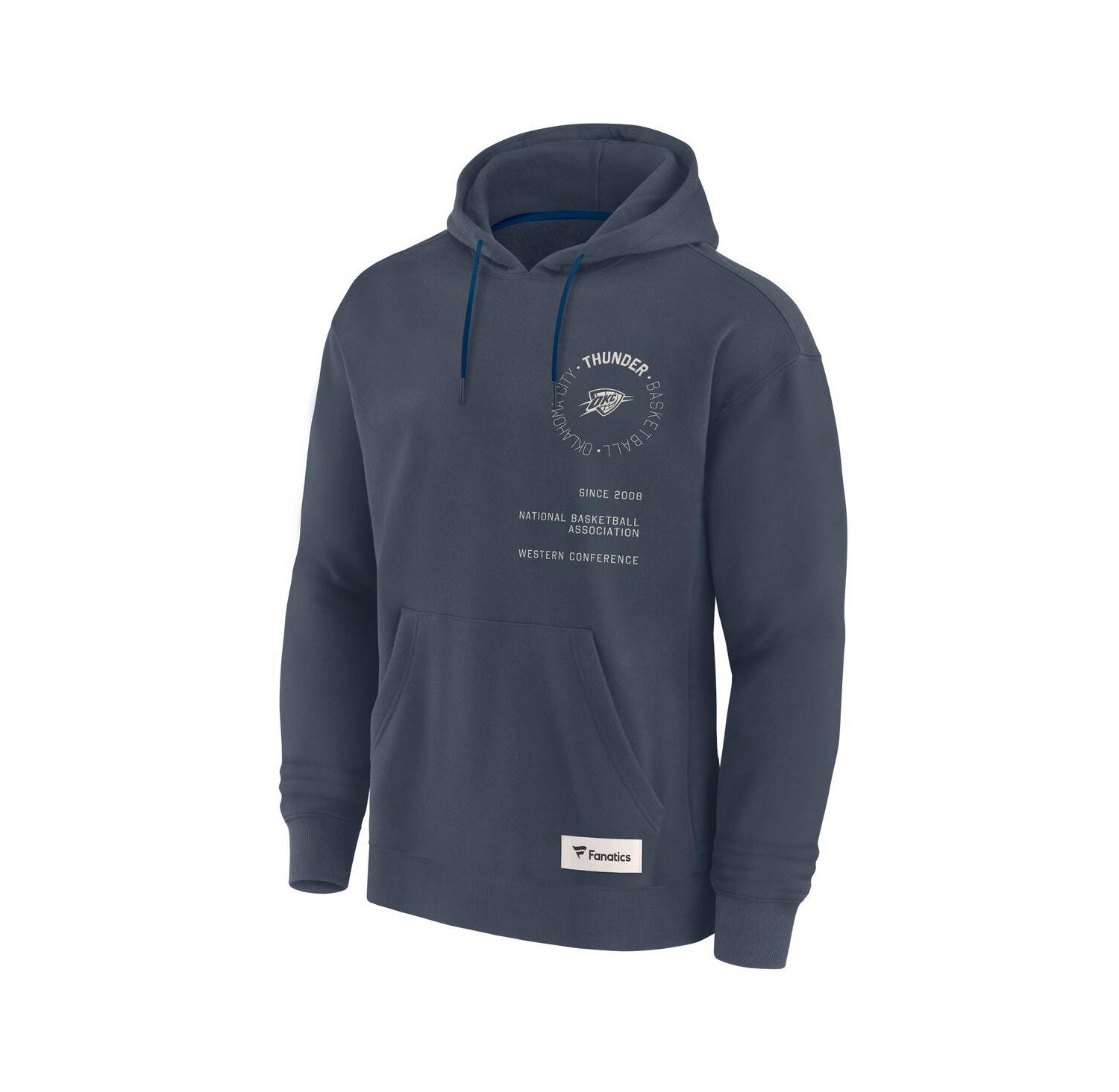 Men's Blue Oklahoma City Thunder Future Ground Info Elements Premium Pullover Hoodie