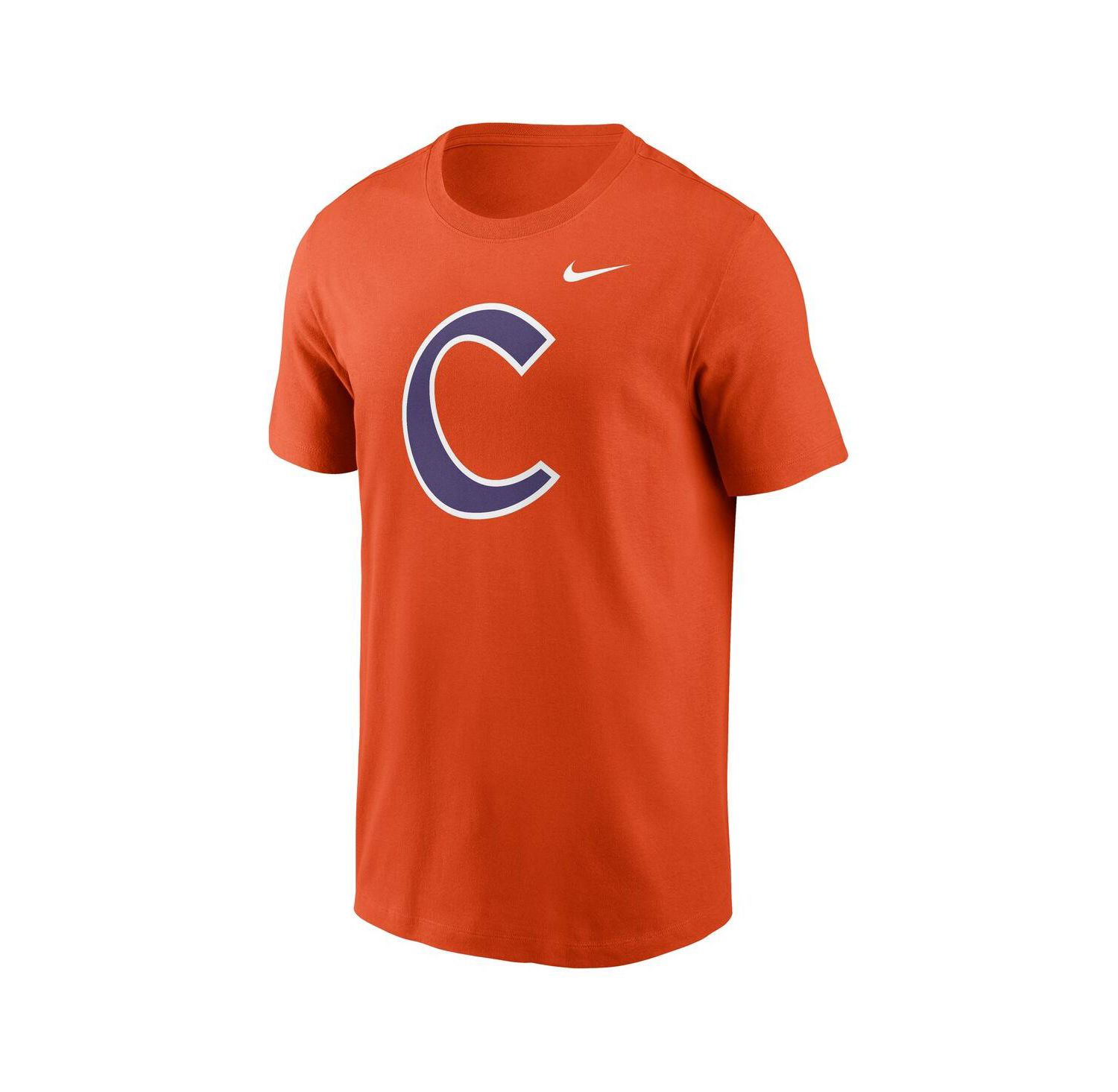 Men's Orange Clemson Tigers Baseball Logo T-Shirt
