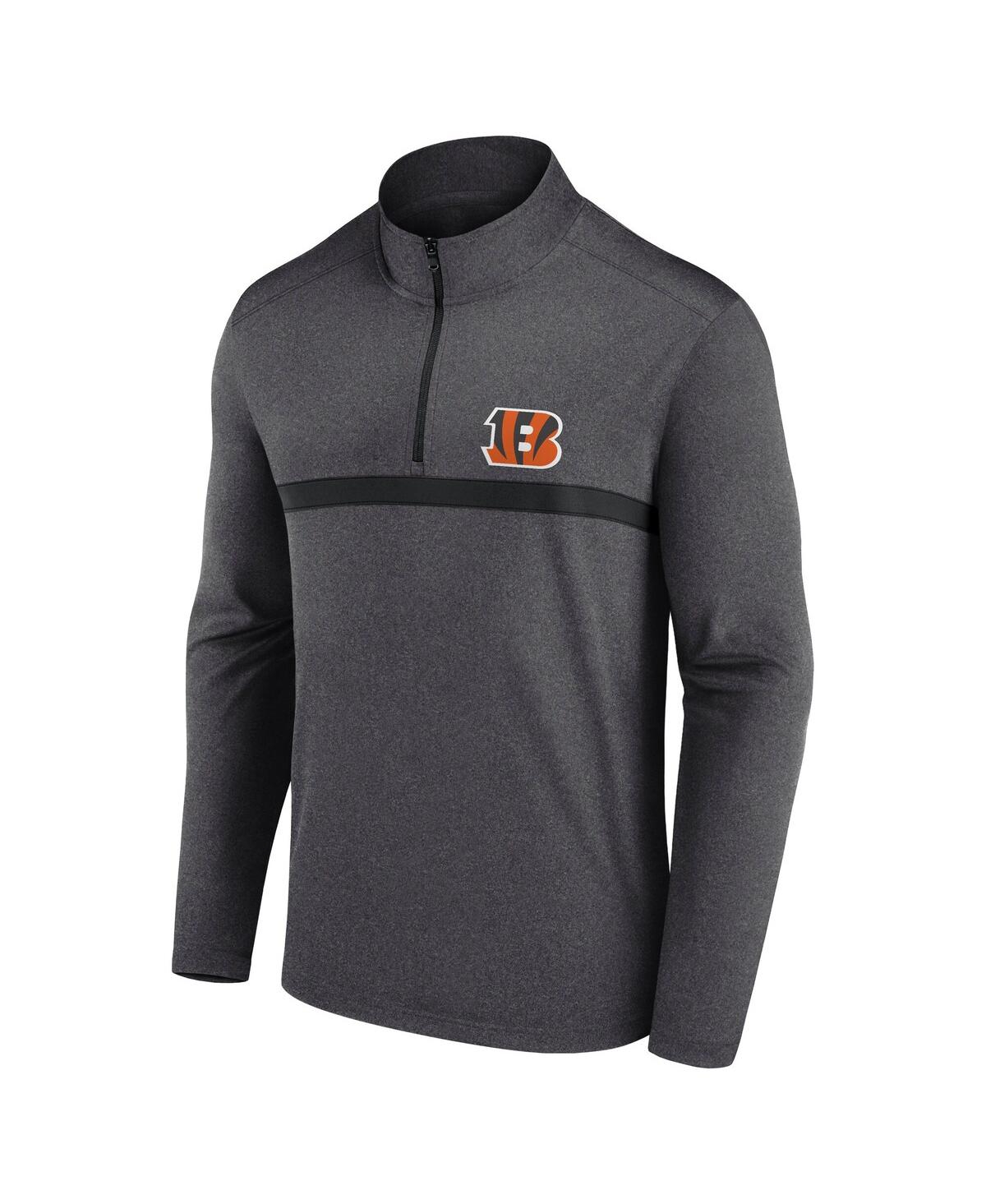 FANATICS MEN'S CHARCOAL CINCINNATI BENGALS HEAD-TO-HEAD QUARTER-ZIP SWEATSHIRT