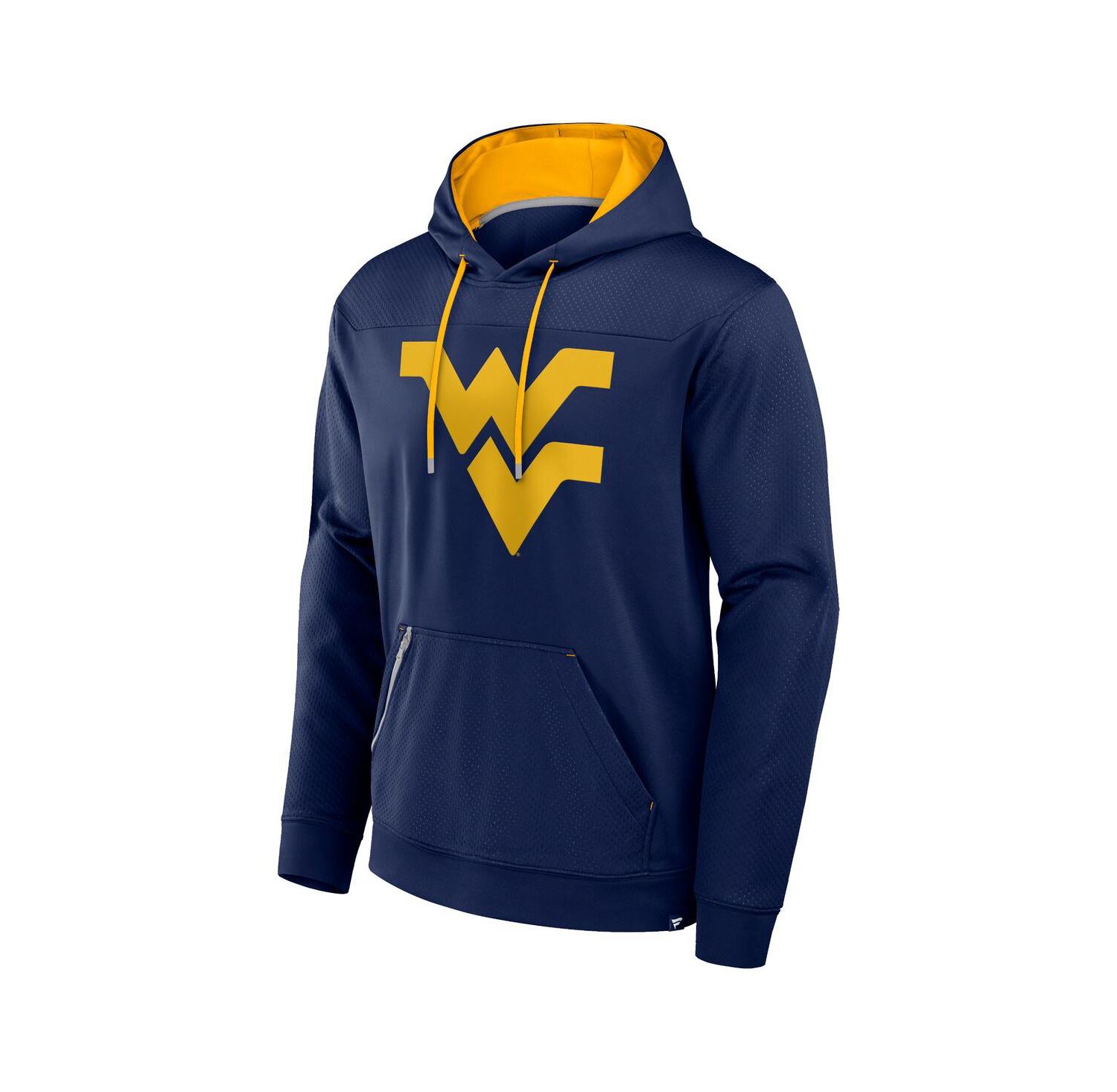 Men's Navy West Virginia Mountaineers Defender Dot Faded Primary Pullover Hoodie