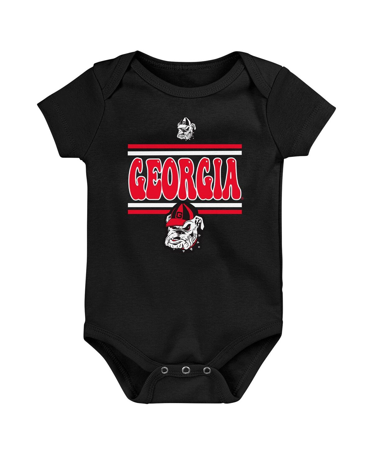 Outerstuff Baby Boys And Girls Georgia Bulldogs Sunday Comics Bodysuit, Set Of 3