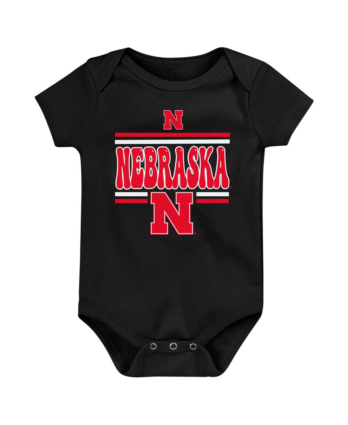 Outerstuff Newborn Scarlet Nebraska Huskers Sunday Comics Bodysuit 3-pack In Scarlet
