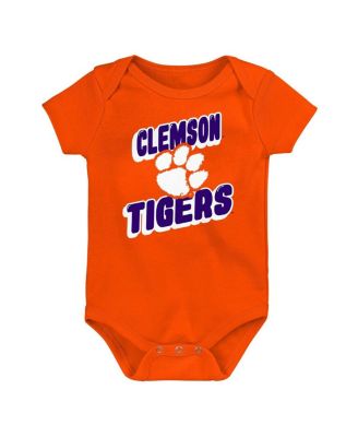 Newborn Orange Clemson Tigers Sunday Comics 3-Pack Bodysuit Set
