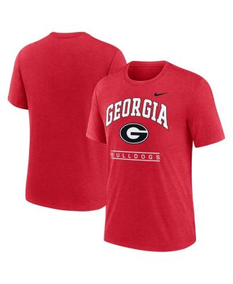 Nike - Men's Red Georgia Bulldogs Arch Over Logo Tri-Blend T-shirt