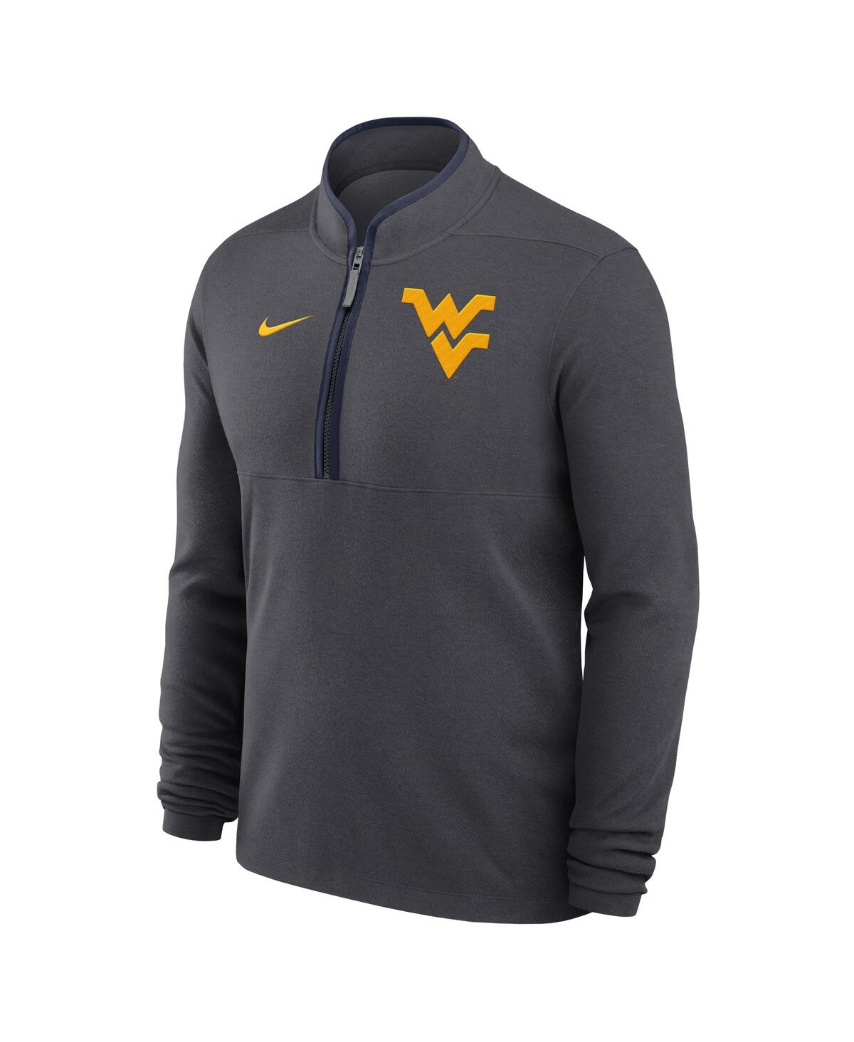 Nike Men's Anthracite West Virginia Mountaineers Victory Performance Half-zip Sweatshirt In Gray