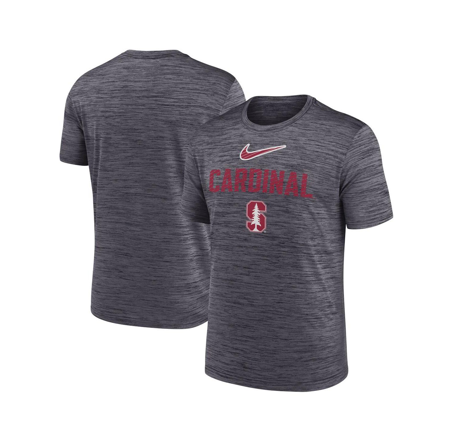 Men's Black Stanford Cardinal Campus Slant Velocity Performance T-Shirt
