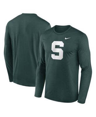 Nike - Men's Green Michigan State Spartans Primetime Alternate Logo Legend Long Sleeve T-shirt