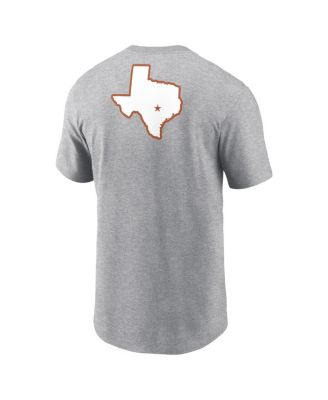 Men's Heather Gray Texas Longhorns Campus 2-Hit Primary Mascot T-Shirt