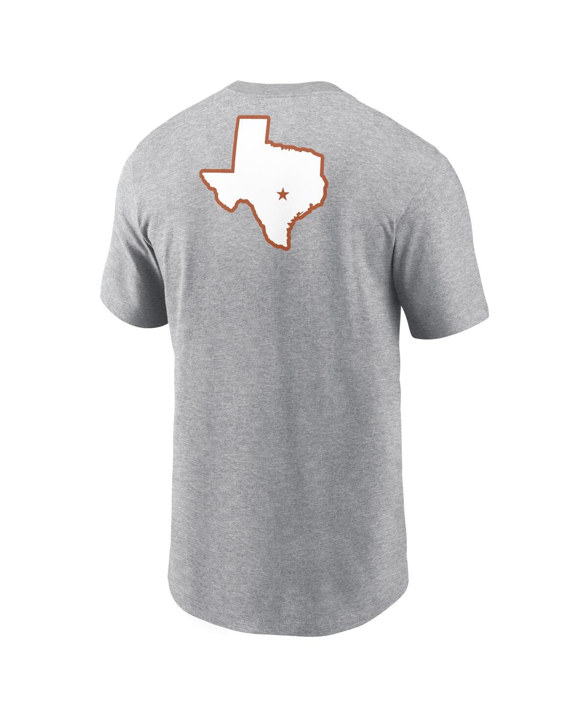 Nike Men's Heather Gray Texas Longhorns Campus 2-hit Primary Mascot T-shirt In Gray