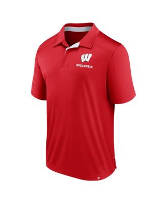 Men's Red Wisconsin Badgers Fundamental Defender Polo Shirt