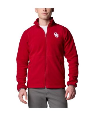 Columbia - Men's  Crimson Oklahoma Sooners Flanker IV Fleece Raglan Full-Zip Jacket