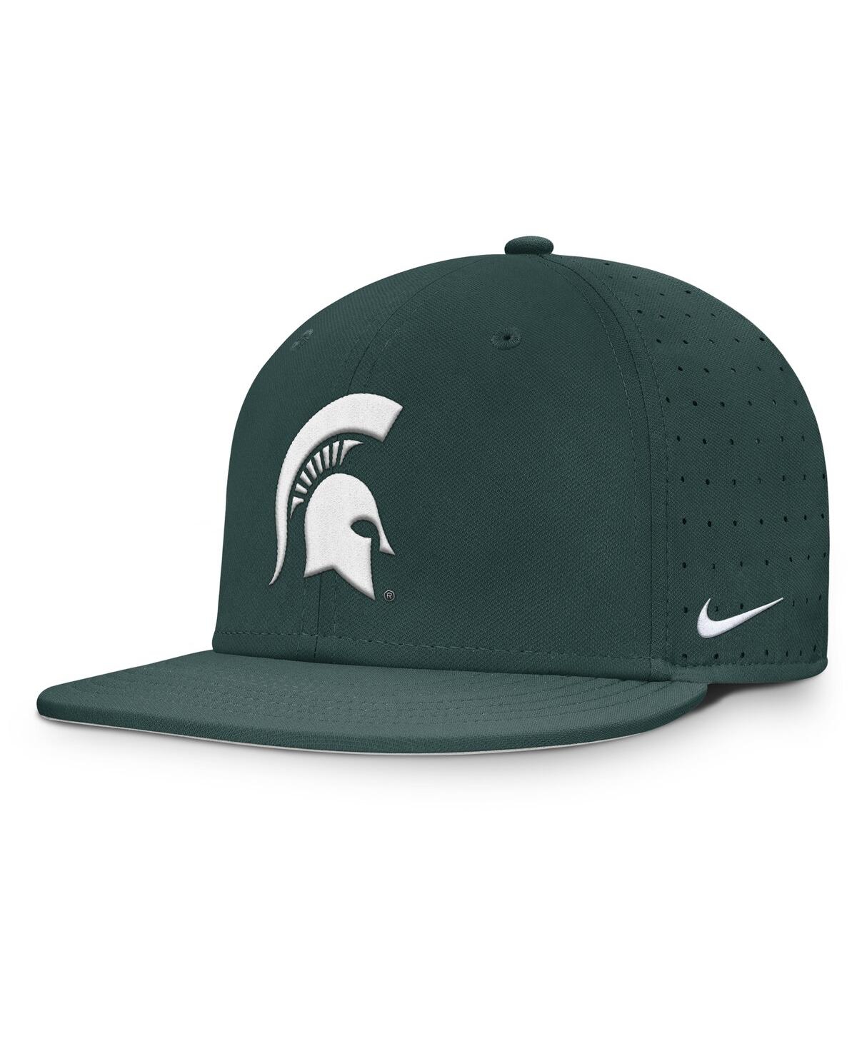 Nike Men's Green Michigan State Spartans On-Field Dugout True Performance Fitted Hat - Green