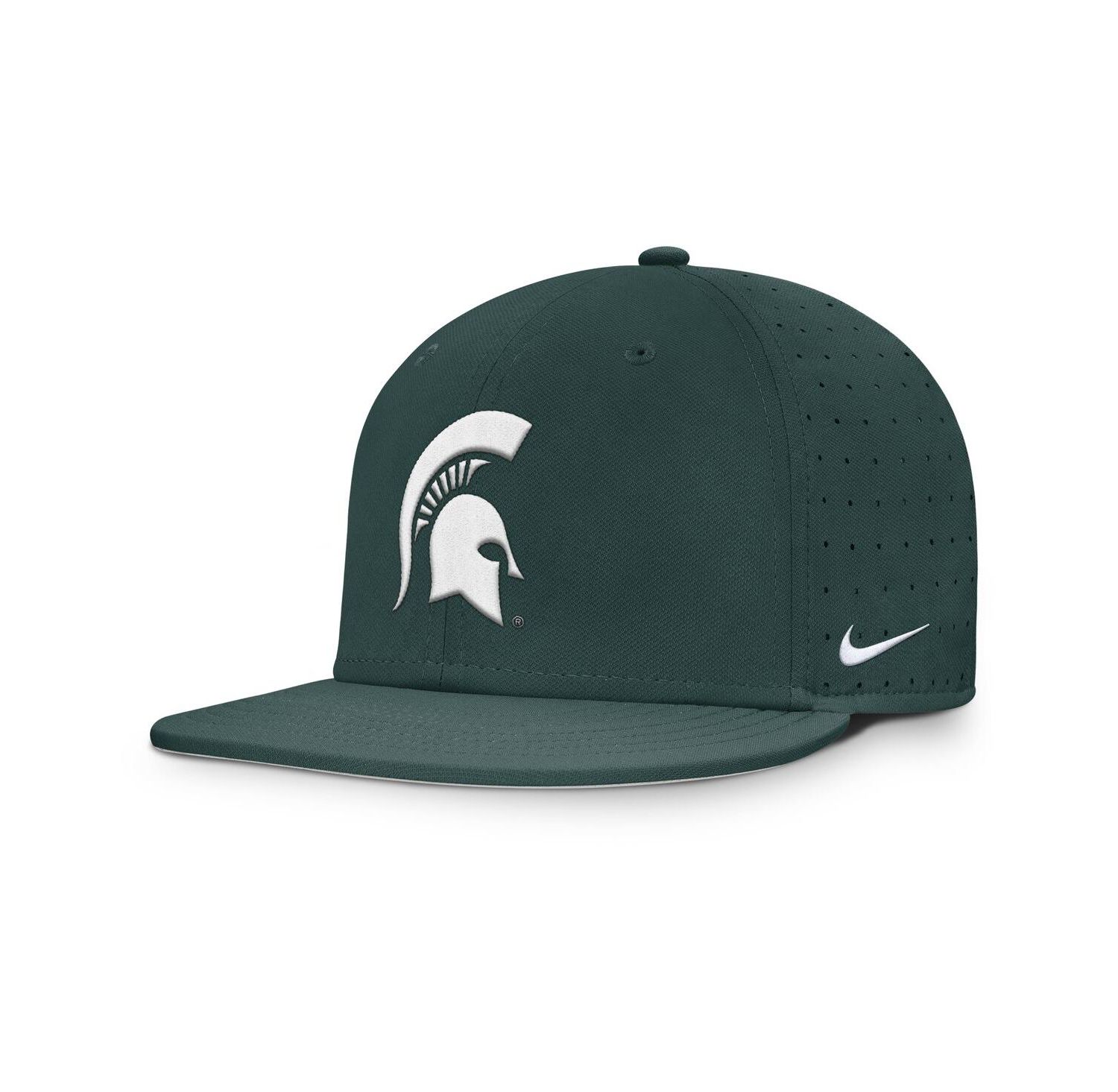 Men's Green Michigan State Spartans On-Field Dugout True Performance Fitted Hat