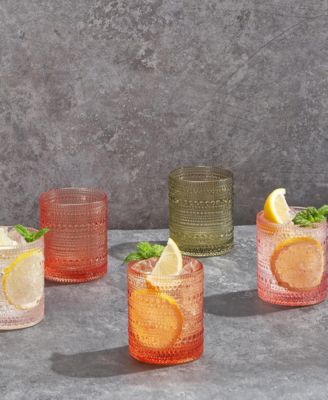 Khen Vintage Hobnail Lowball Tumbler, Set of 5