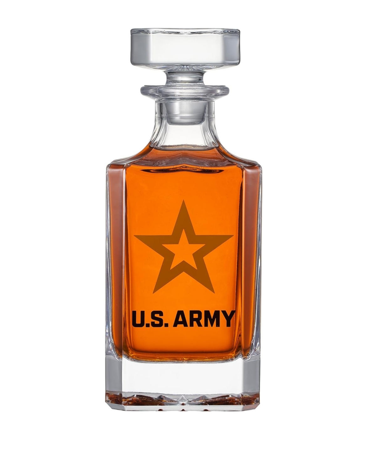 The Wine Savant Army Whiskey Decanter Gift Set In Clear