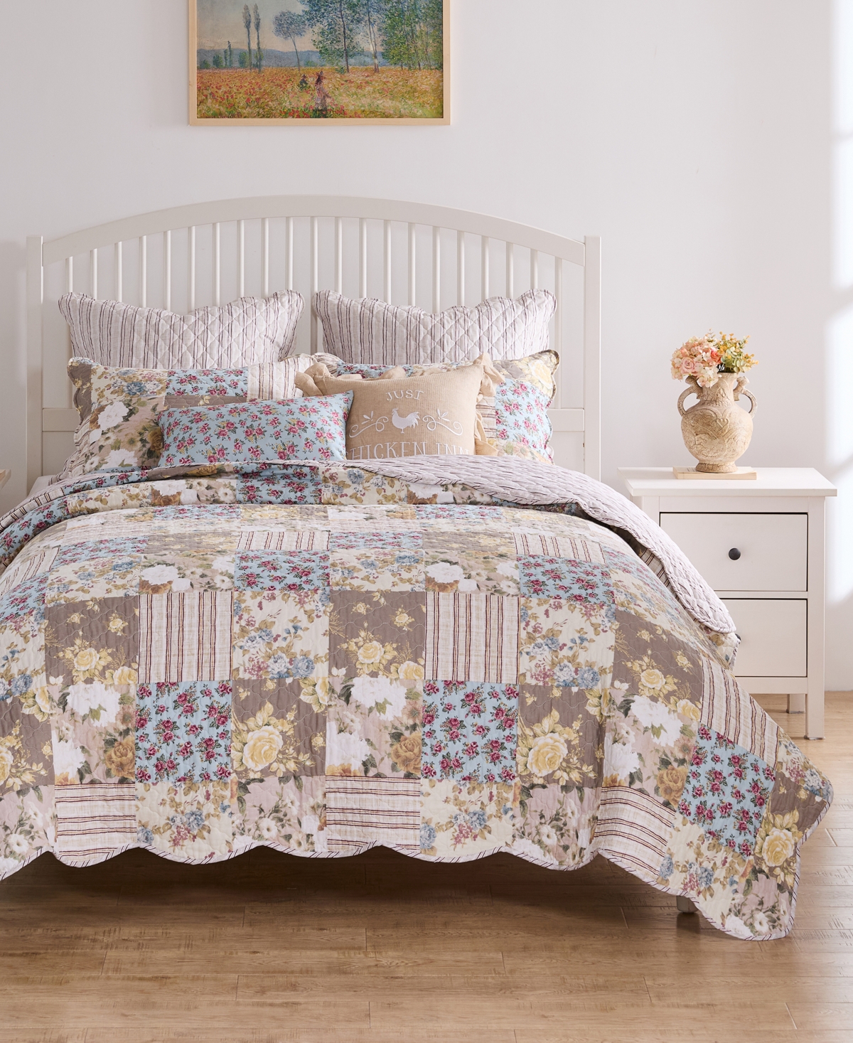 Greenland Home Fashions French Country Traditional 2-pc. Quilt Set, Twin In Multi