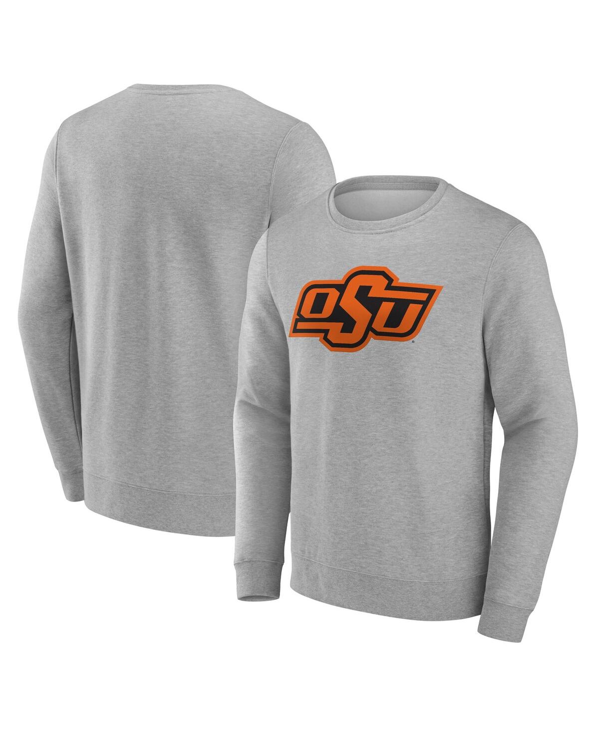 Fanatics Men's Gray Oklahoma State Cowboys Evergreen Fleece Pullover Sweatshirt In Gray