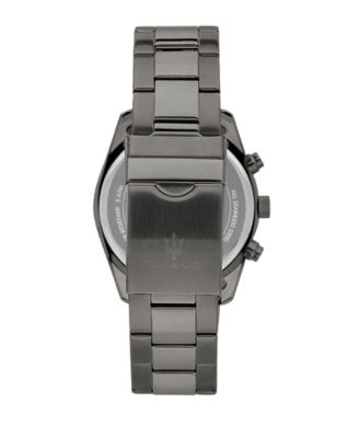 Men's Multifunction Gray Metal Band Watch, 43mm