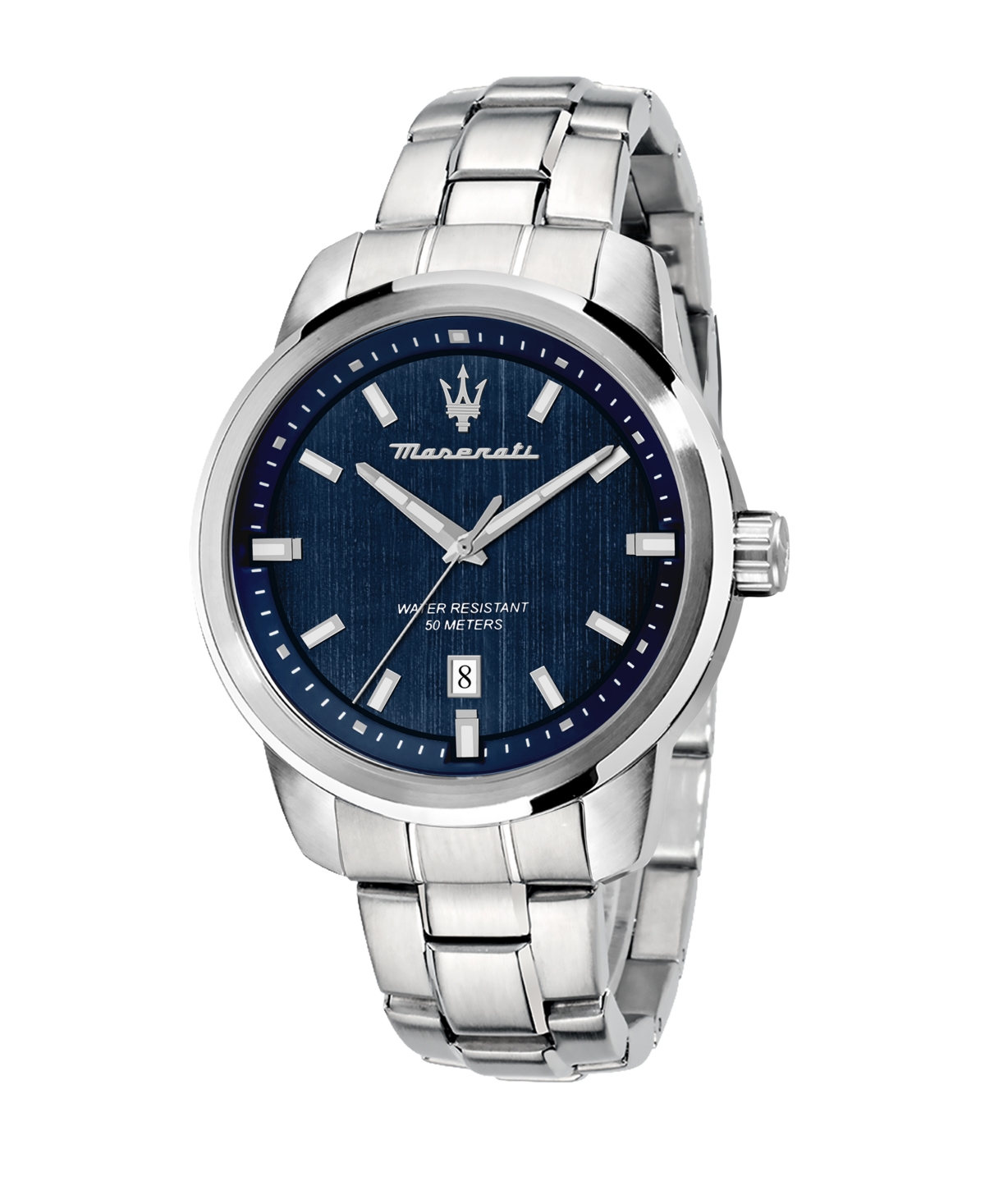 Men's Analog Stainless Steel Metal Band Watch, 44mm - Stainless Steel