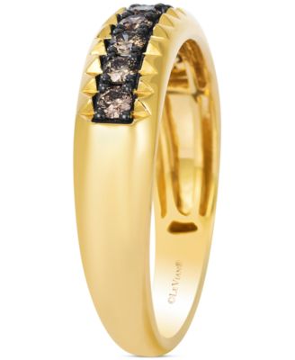 Chocolatier&reg; Men's Chocolate Diamond Band (1/2 ct. t.w.) in 14k Gold 