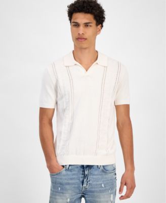 GUESS - Men's Relaxed-Fit Bryant Pointelle Shirt