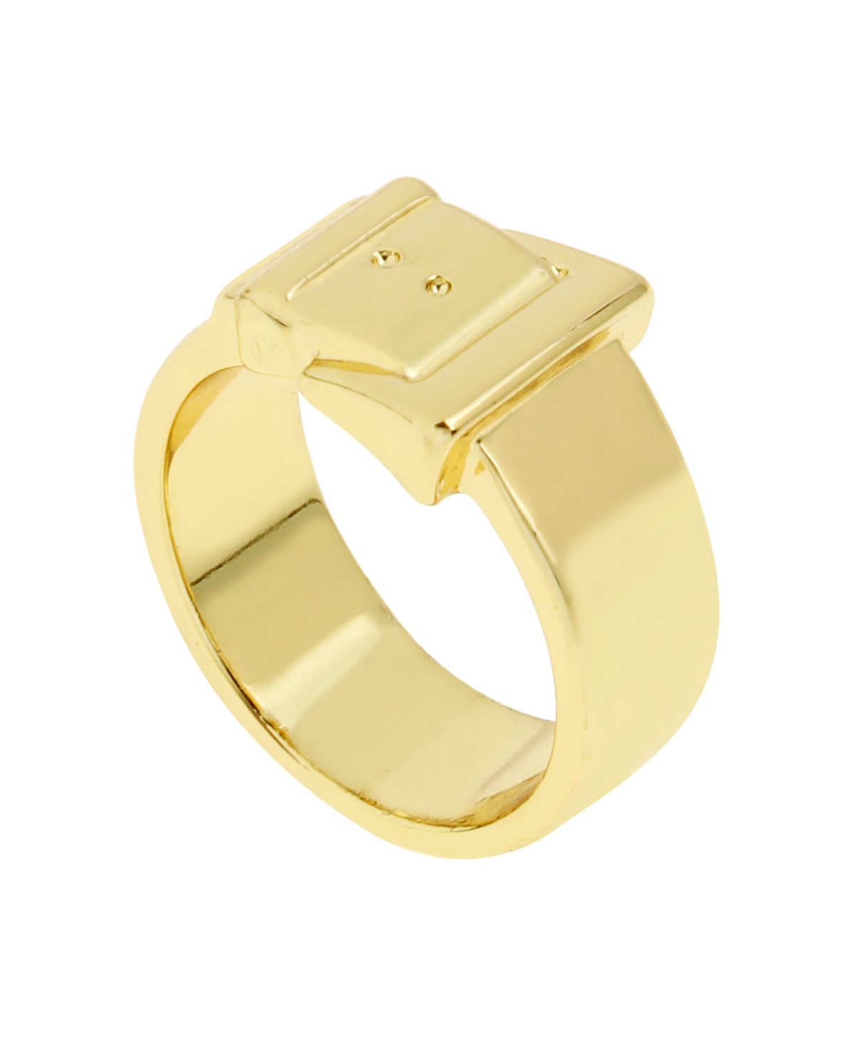 Belt Buckle Band Ring - Gold