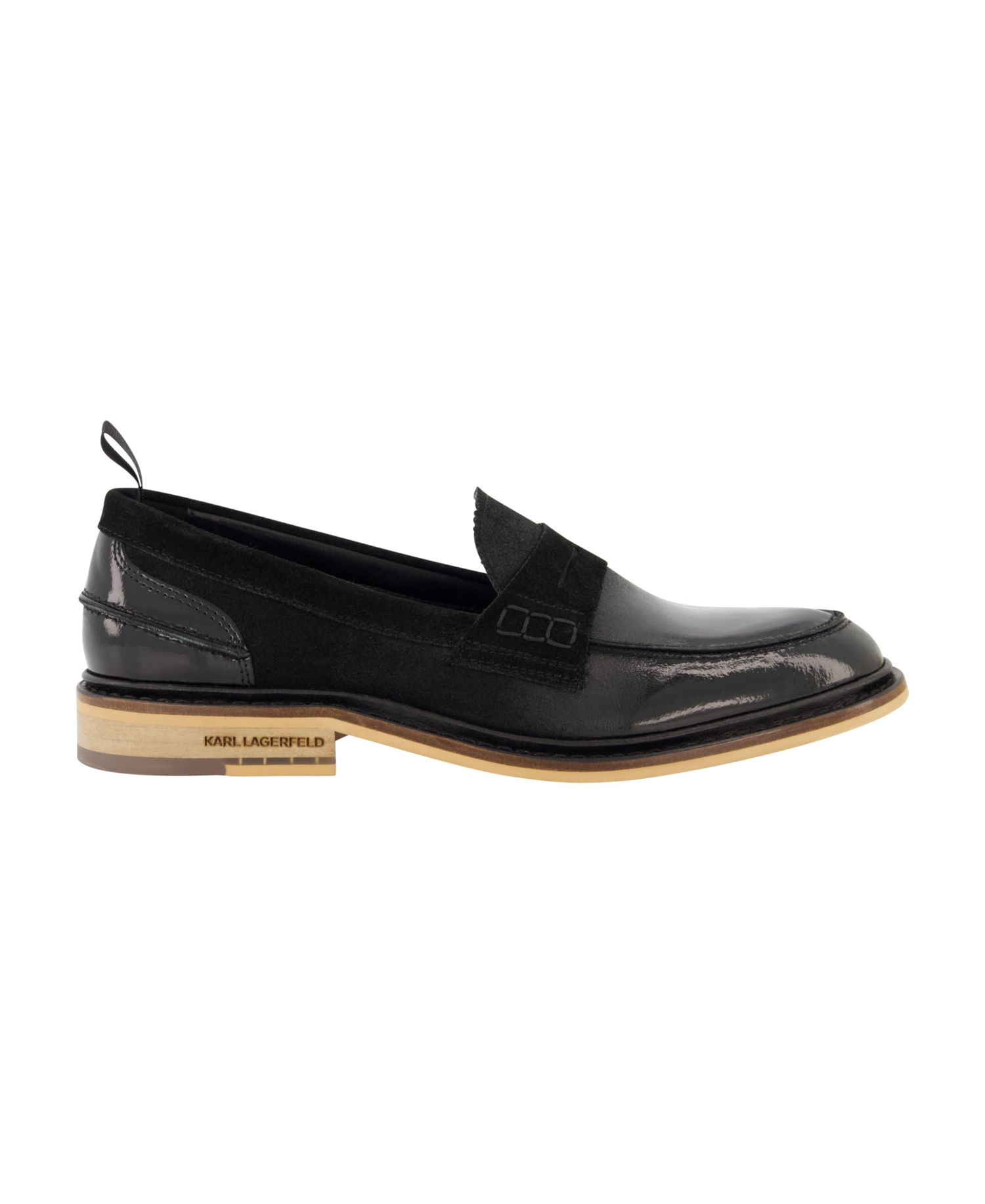 Men's White Label Suede Penny Loafers