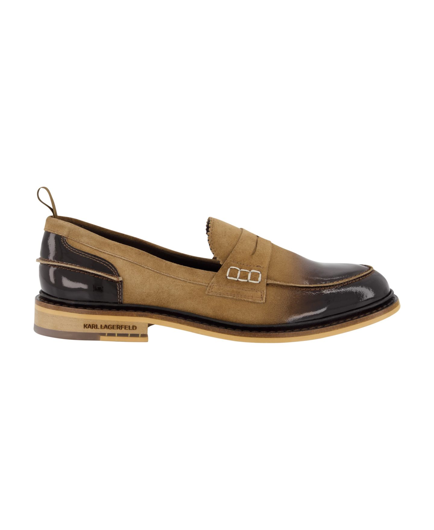 Мужские туфли KARL LAGERFELD PARIS White Label Suede Penny, цвет: Чёрный — фото 10