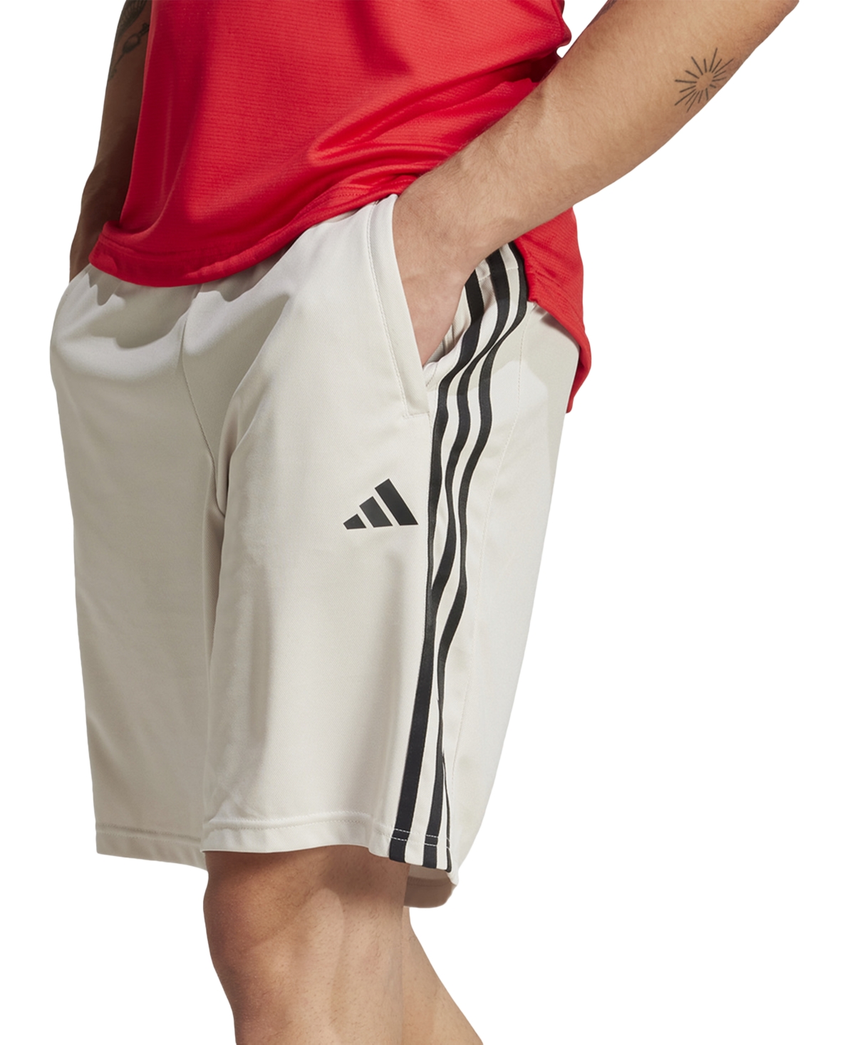 adidas Men's Train Essentials Classic-Fit Aeroready 3-Stripes 10" Training Shorts