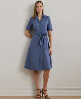 Lauren Ralph Lauren Cotton Shirtdress - Macy's