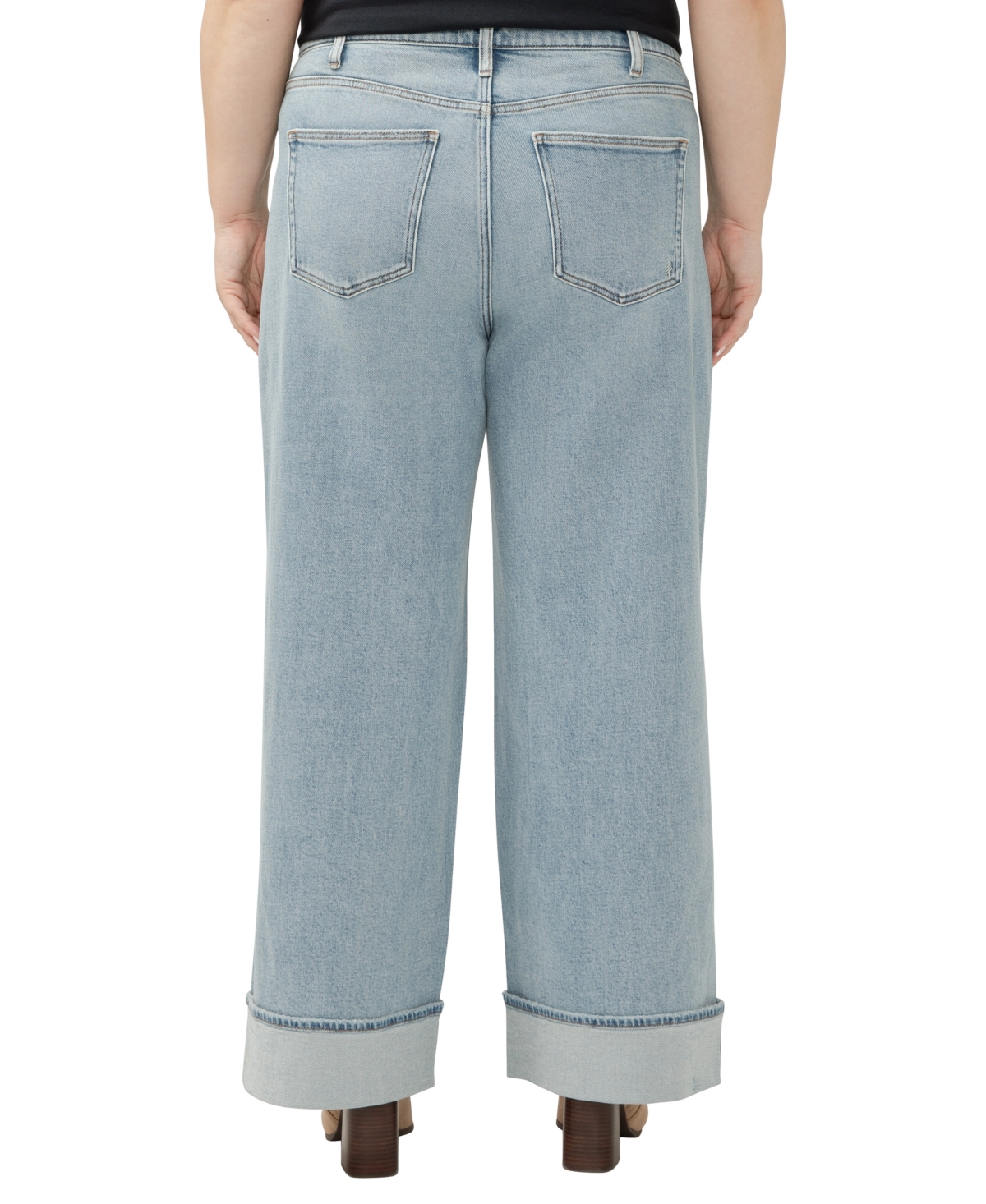 SILVER JEANS CO. PLUS SIZE HIGHLY DESIRABLE HIGH RISE WIDE LEG JEANS 