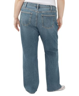 Plus Size Mid Rise Baggy Bootcut Jeans