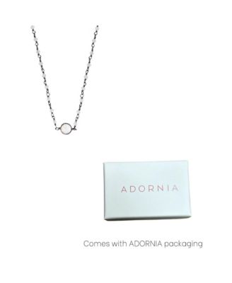 Labradorite Rosary Necklace with Moonstone Center Stone black rhdodium .925 sterling silver