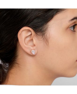 Moonstone Pear Cut Studs 14k gold vermeil