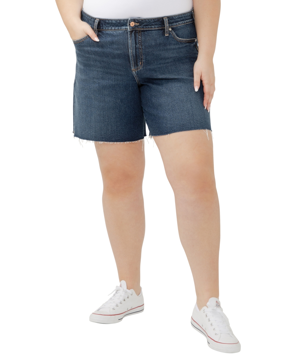 Silver Jeans Co. Plus Size Suki Mid Rise Curvy Fit Shorts