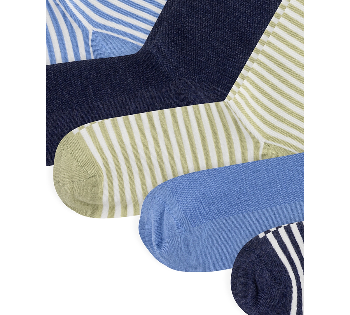 RALPH LAUREN WOMEN'S 6-PK. STRIPED ROLL-TOP SOCKS L3227PK2 