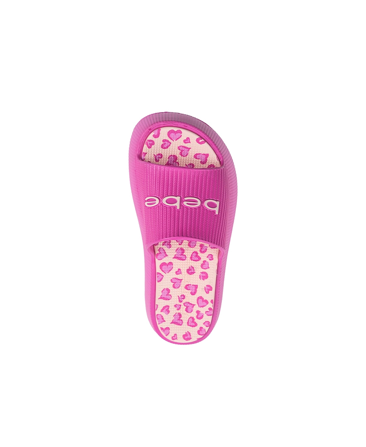 Bebe Little And Big Girls Trendy And Comfortable Summer Platform Slides In Fuchsia