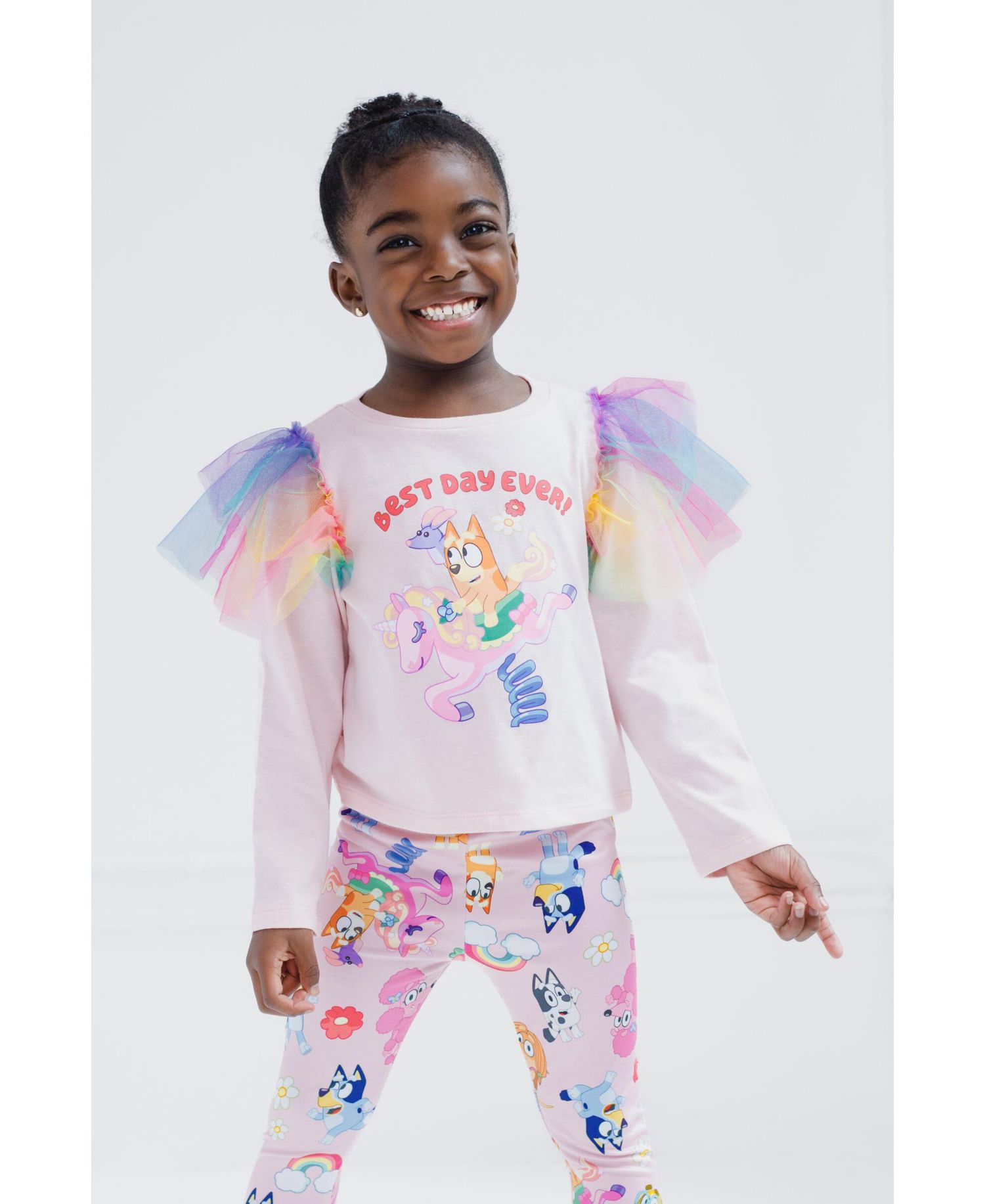 Girls' Tee and Tulle Leggings Set
