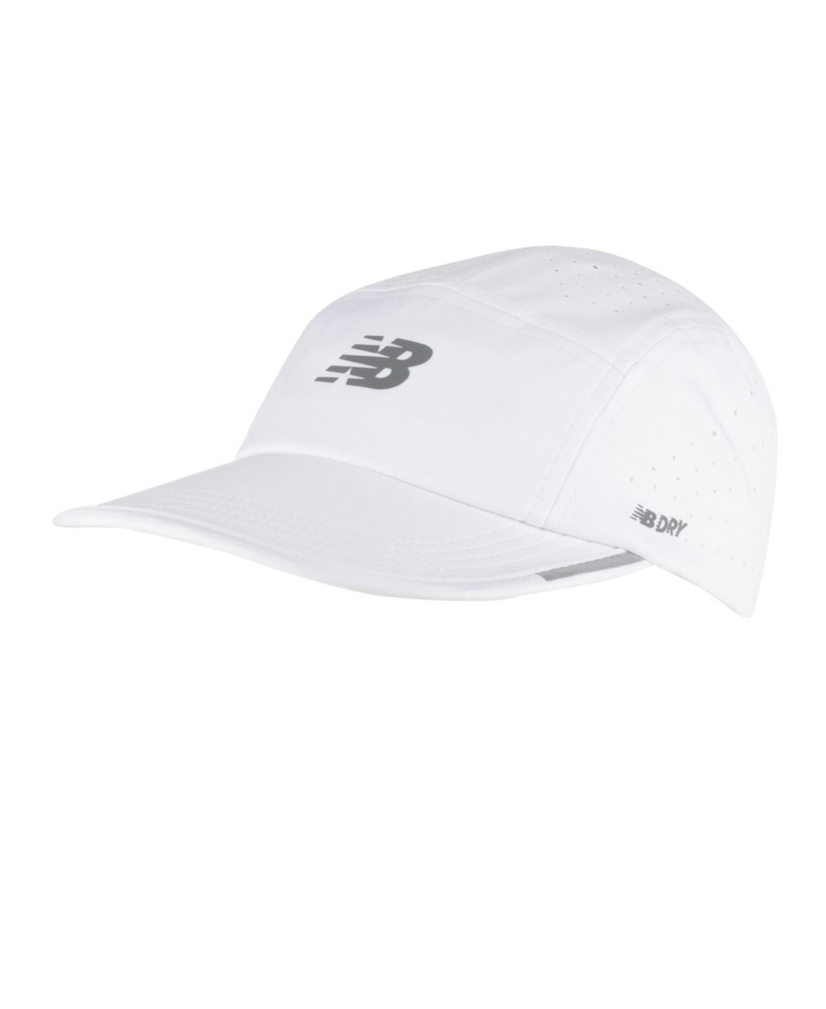 Men's Flying Logo Graphite 5-Panel Pro Run Hat - White
