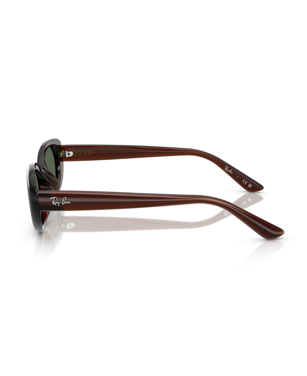 Ray Ban Unisex Standard Sunglasses, Rb4441d In Transparent Brown